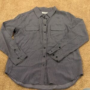 Equipment femme women’s button down blouse silk shirt